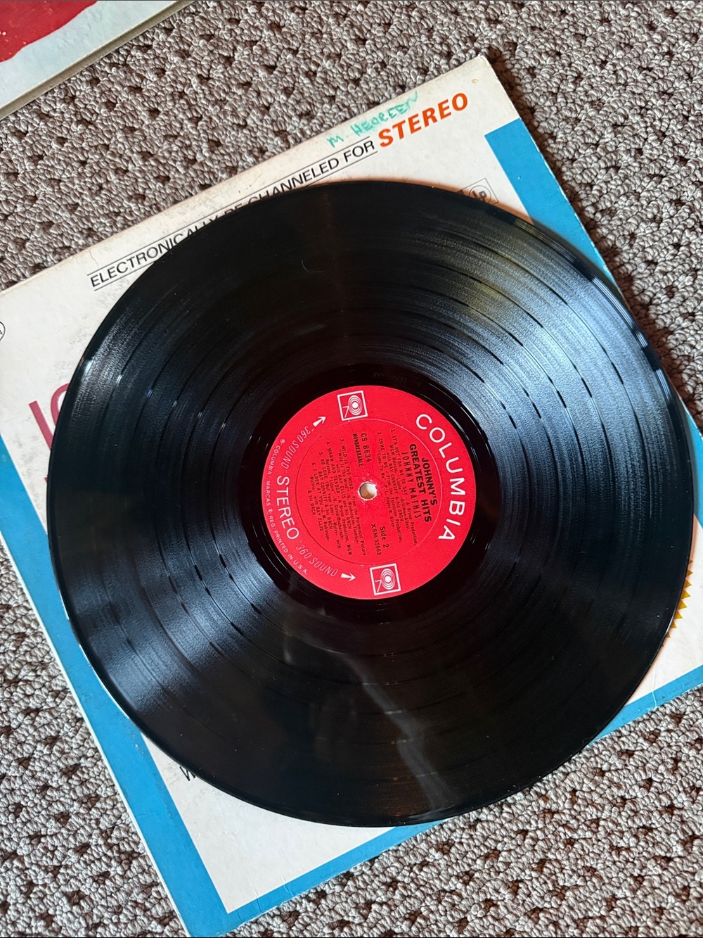 Johnny Mathis Vinyl Record Lot - Merry Christmas + Greatest Hits - Picture 9 of 9